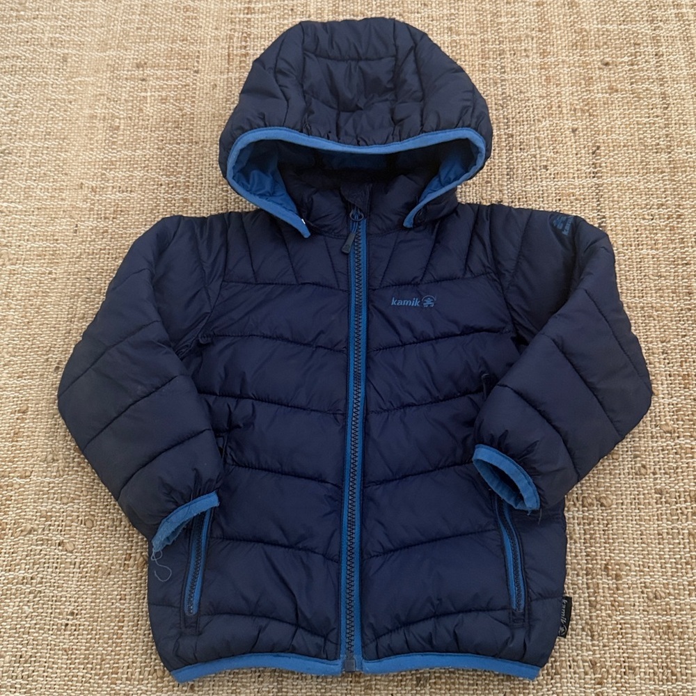Kamik Waterproof Hooded Blue Winter Jacket Toddler 3T